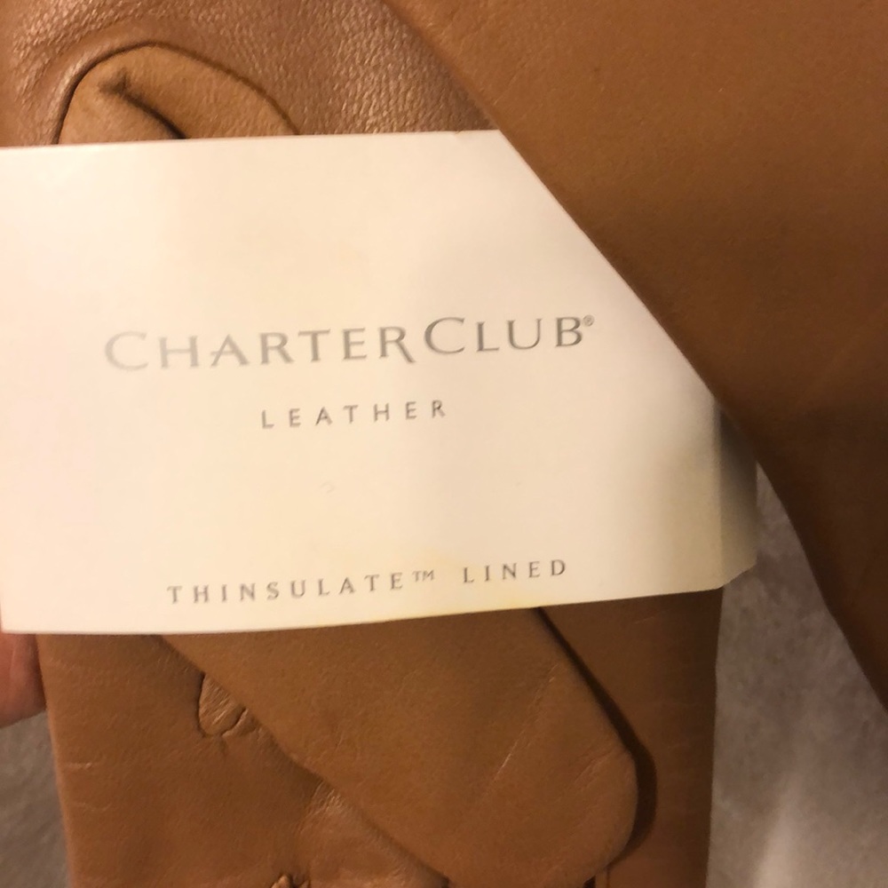 Charter Club Women Leather Gloves Almond - Picture 4 of 9